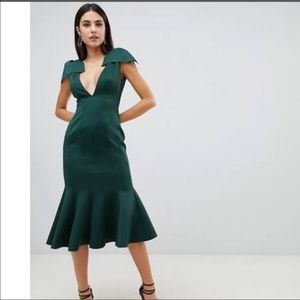 ASOS Dark Green Midi Dress